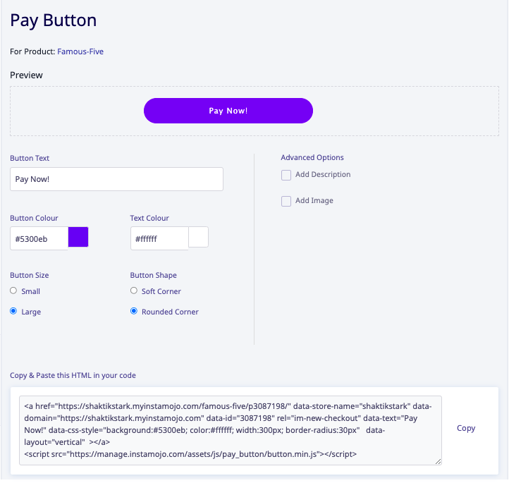 Add Payment Buttons – Support